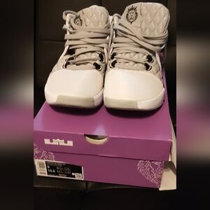 LeBron James White and Gray Sneakers Witness 8 with box